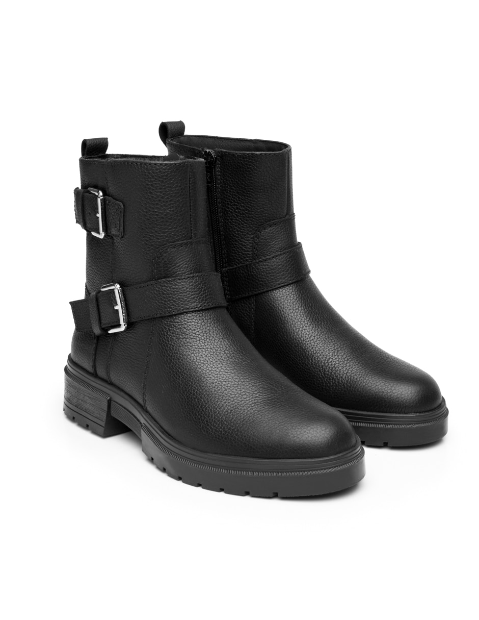 Bota abajo de la rodilla de piel para mujer