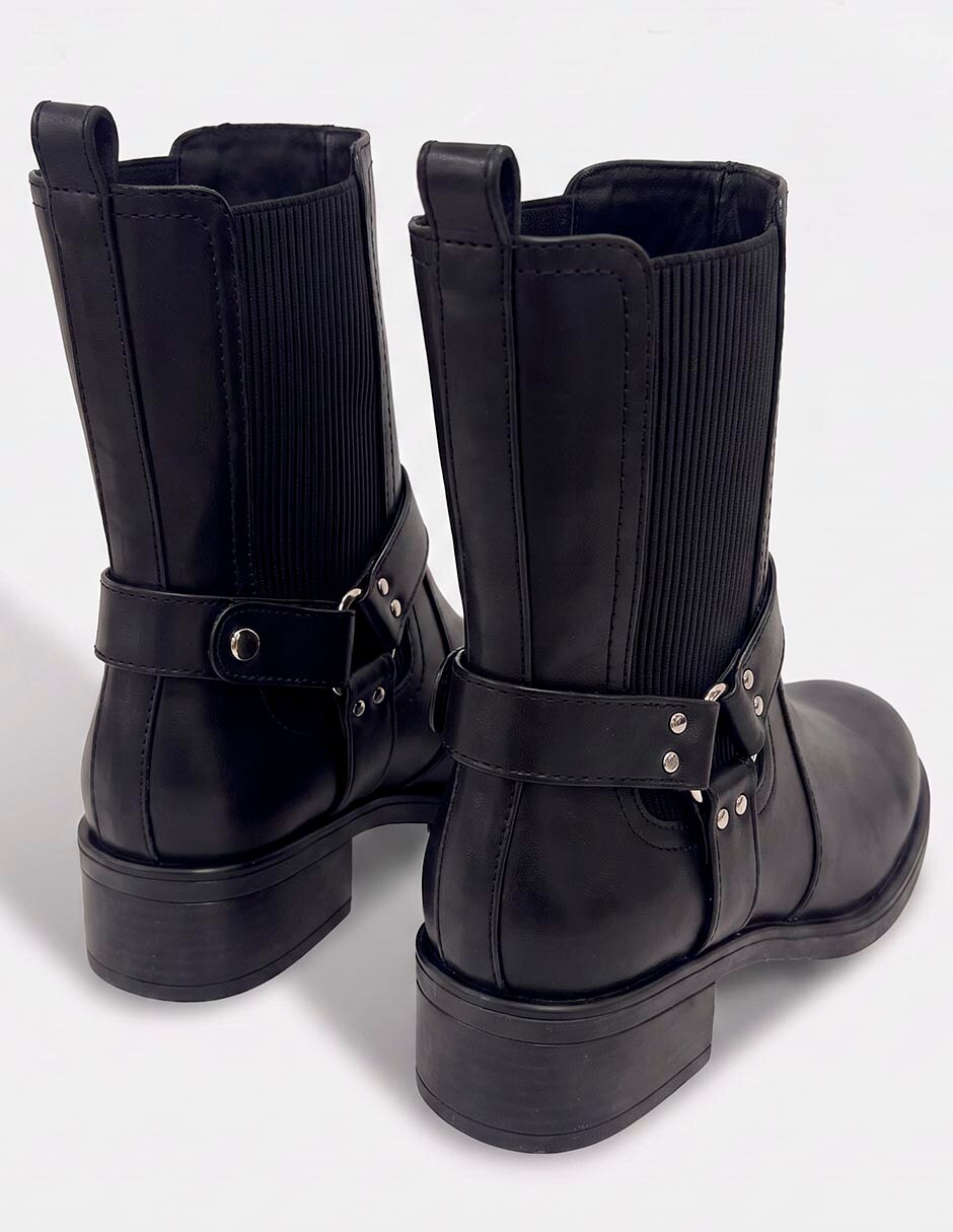 Bota arriba del tobillo de piel para mujer 5