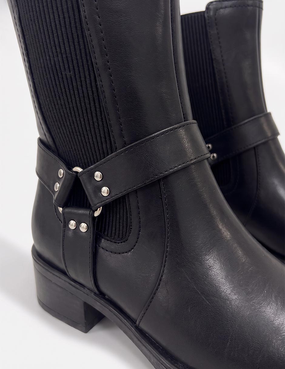 Bota arriba del tobillo de piel para mujer