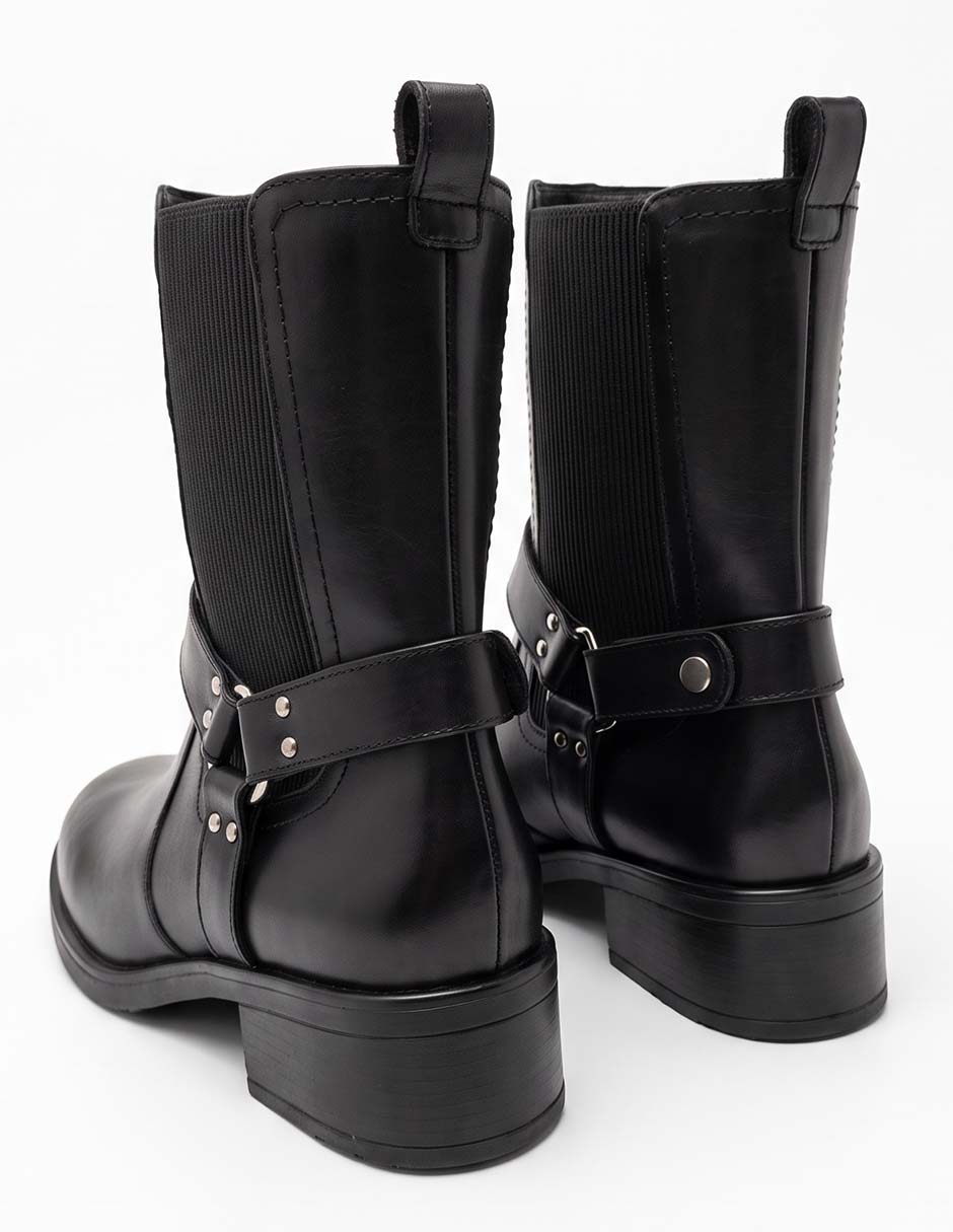 Bota arriba del tobillo de piel para mujer