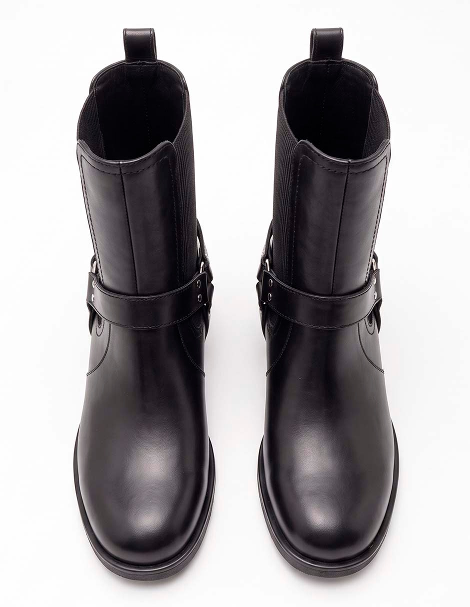 Bota arriba del tobillo de piel para mujer