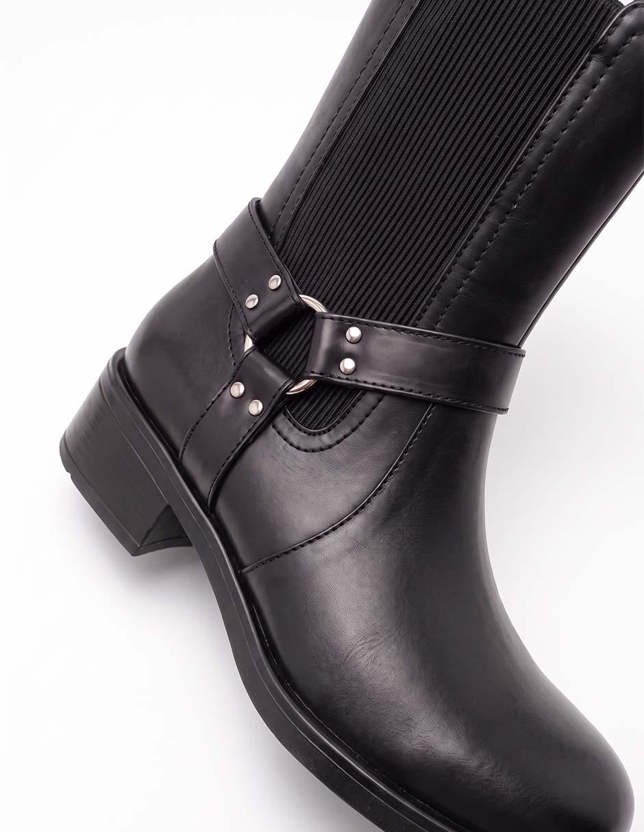 Bota arriba del tobillo de piel para mujer 8