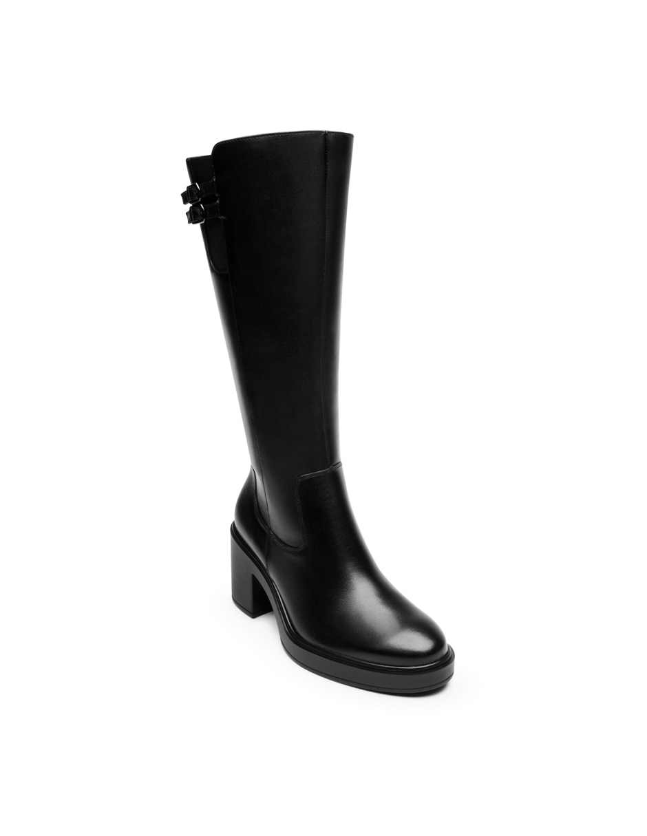 Bota abajo de la rodilla de piel para mujer Bota abajo de la rodilla de piel para mujer
