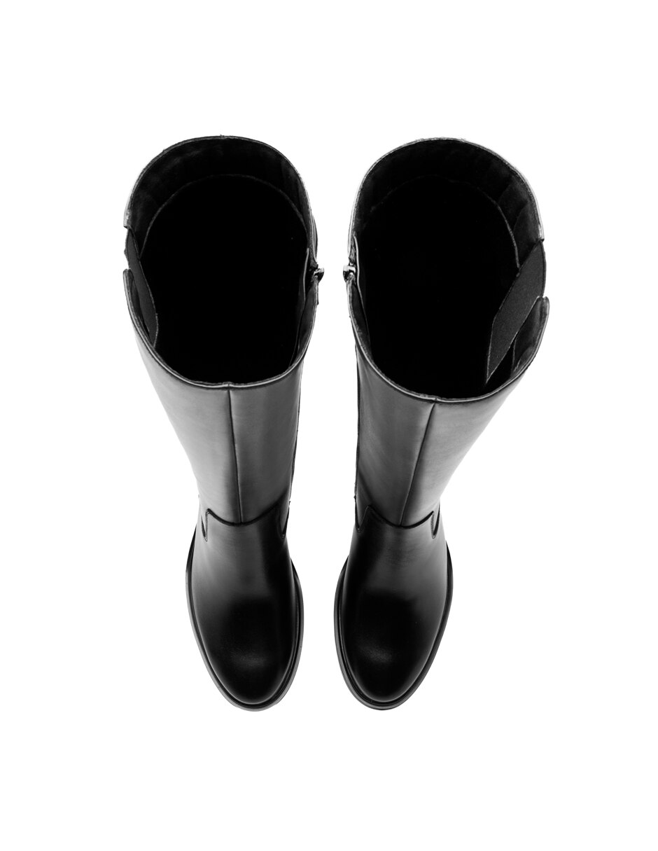 Bota abajo de la rodilla de piel para mujer 2