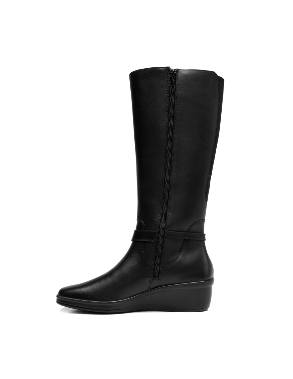 Bota abajo de la rodilla de piel para mujer 2