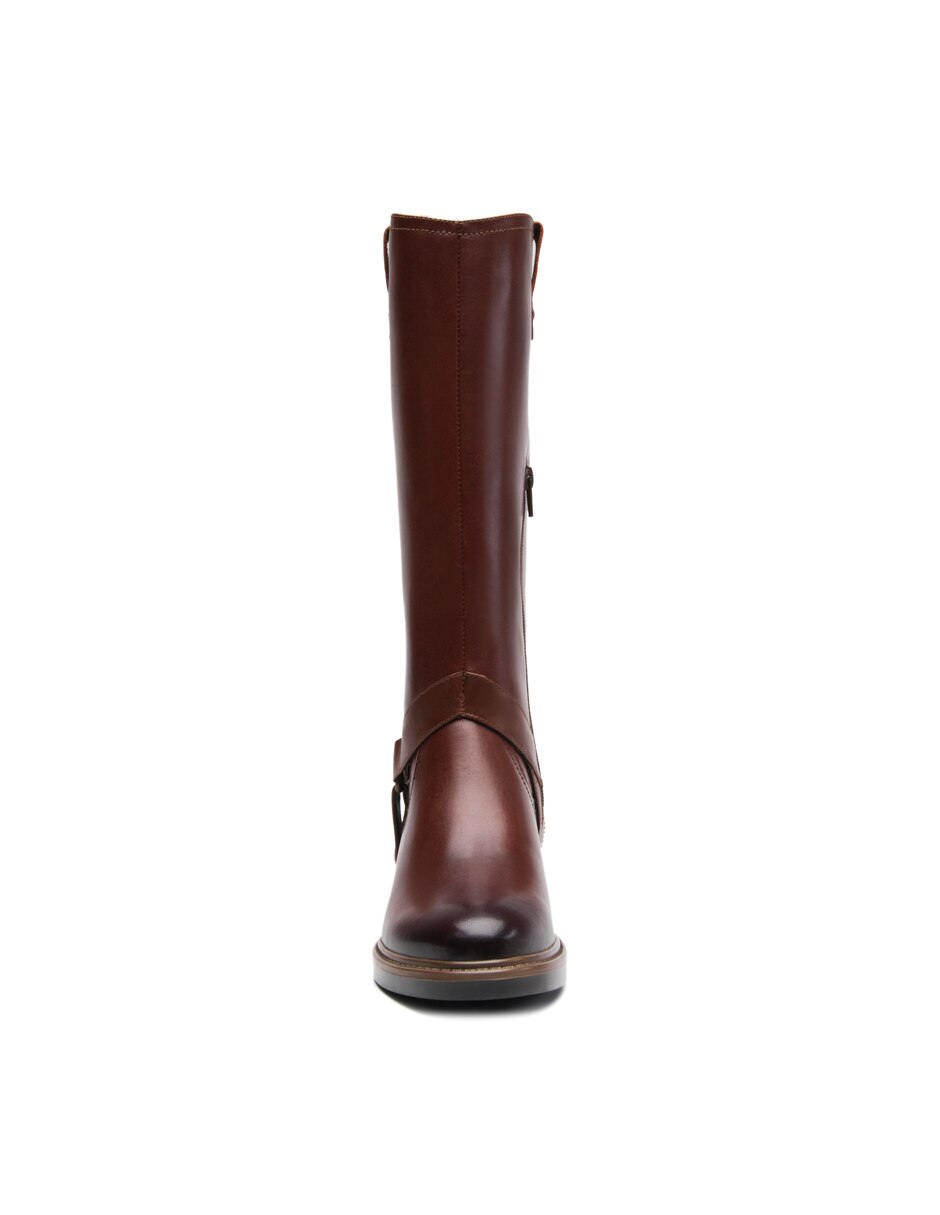 Bota abajo de la rodilla de piel para mujer 5