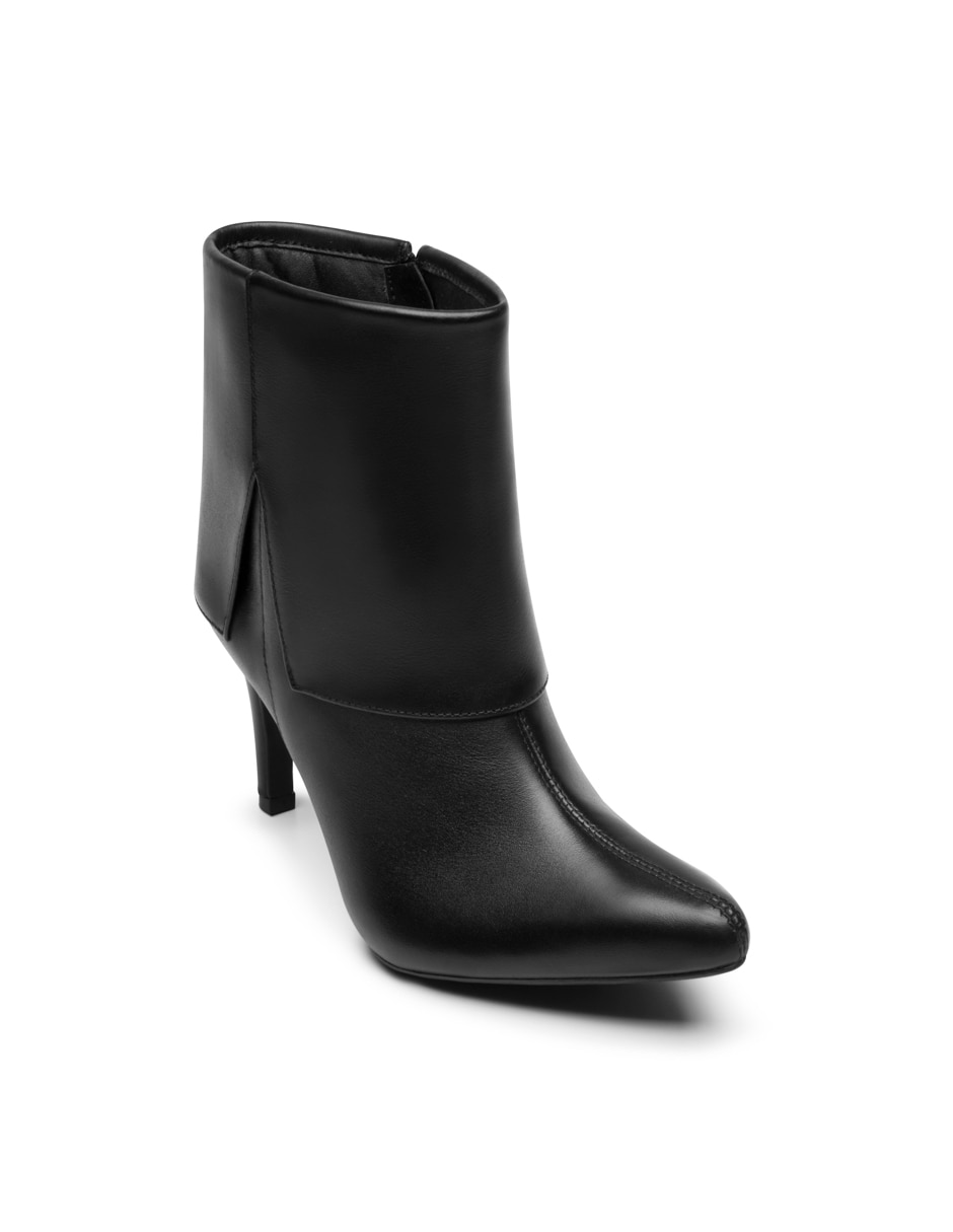 Bota arriba del tobillo de piel para mujer Bota arriba del tobillo de piel para mujer