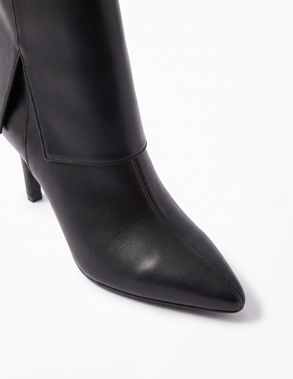 Bota arriba del tobillo de piel para mujer 5